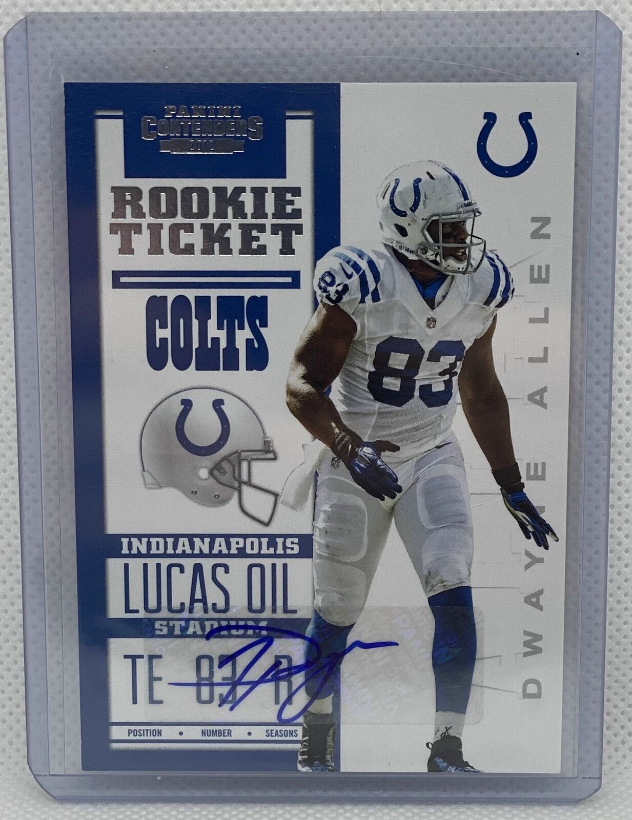 DWAYNE ALLEN 2012 CONTENDERS ROOKIE TICKET SP VARIATION AUTO RC #223