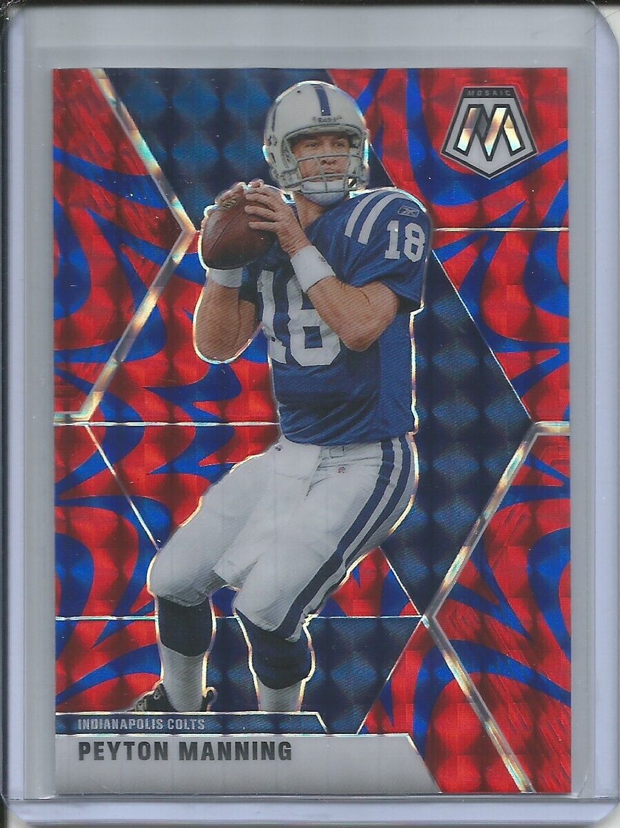 PEYTON MANNING 2019-20 PANINI MOSAIC REACTIVE BLUE PRIZM COLTS