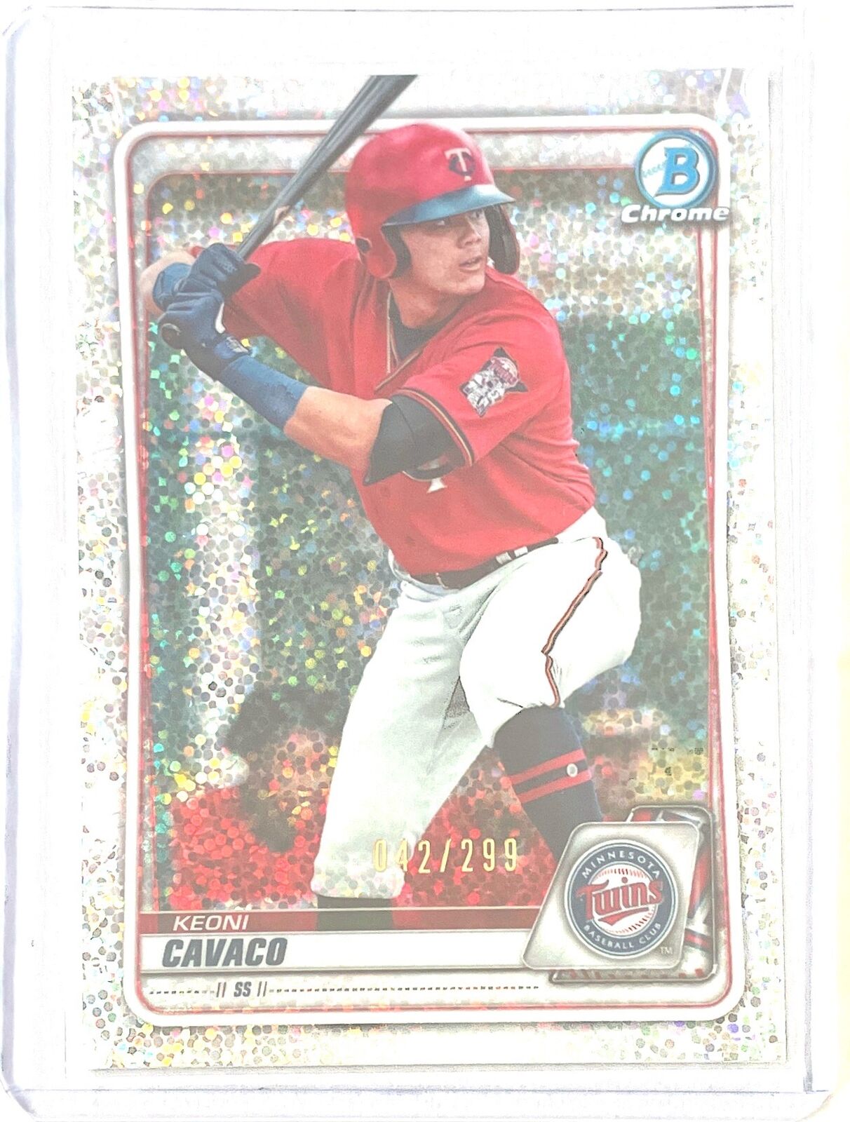 KEONI CAVACO 2020 BOWMAN CHROME PROSPECT SPECKLE REFRACTOR #D 042/299