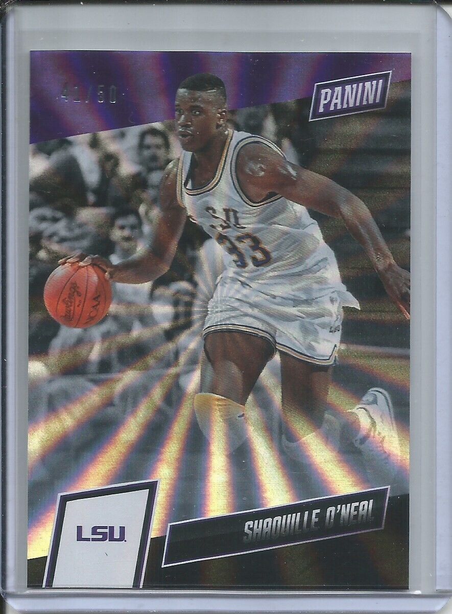 SHAQUILLE O'NEAL 2019 PANINI NATIONAL LASER #D 41/50 LSU