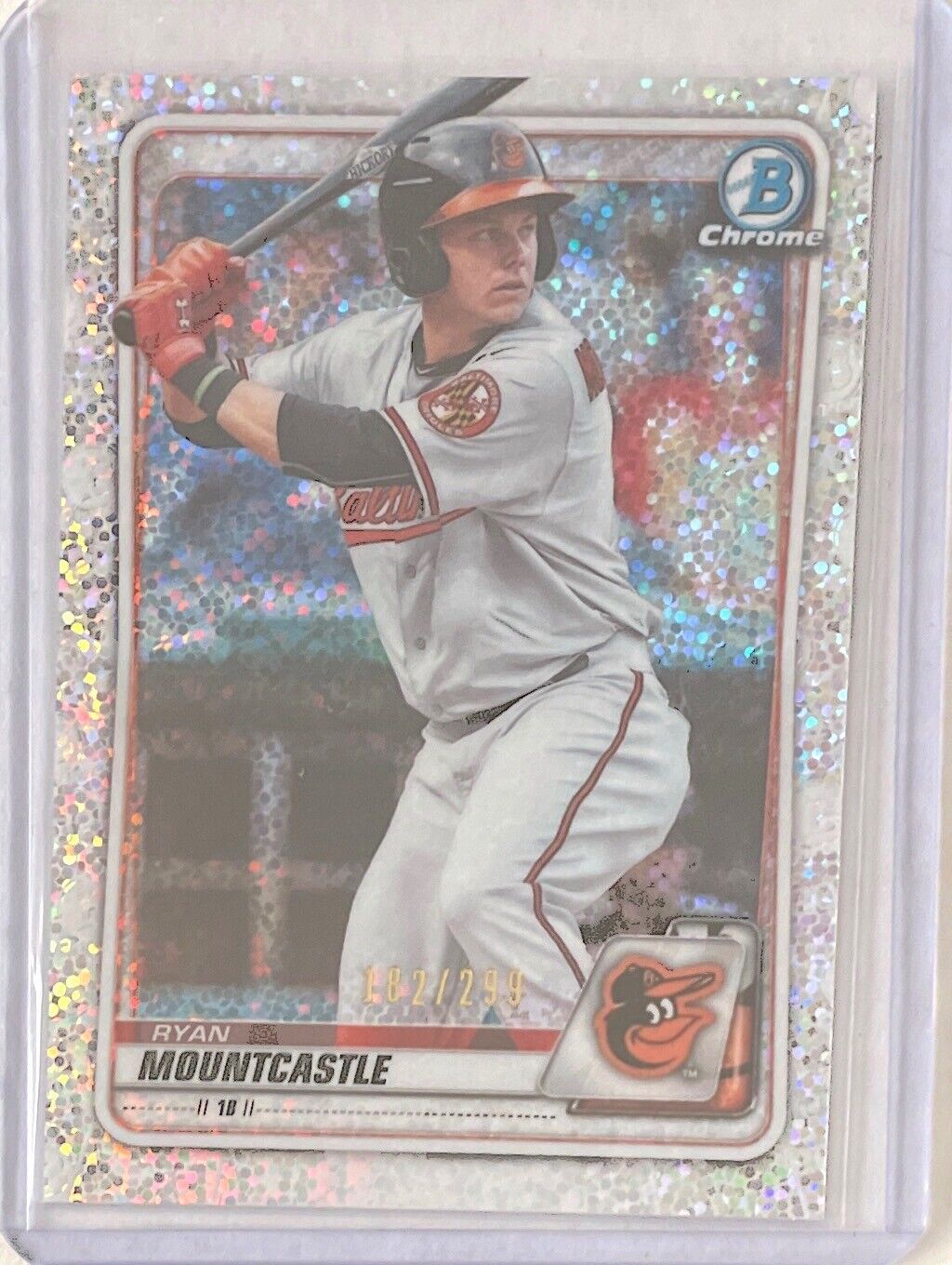 RYAN MOUNTCASTLE 2020 BOWMAN CHROME PROSPECT SPECKLE REFRACTOR #D 182/299