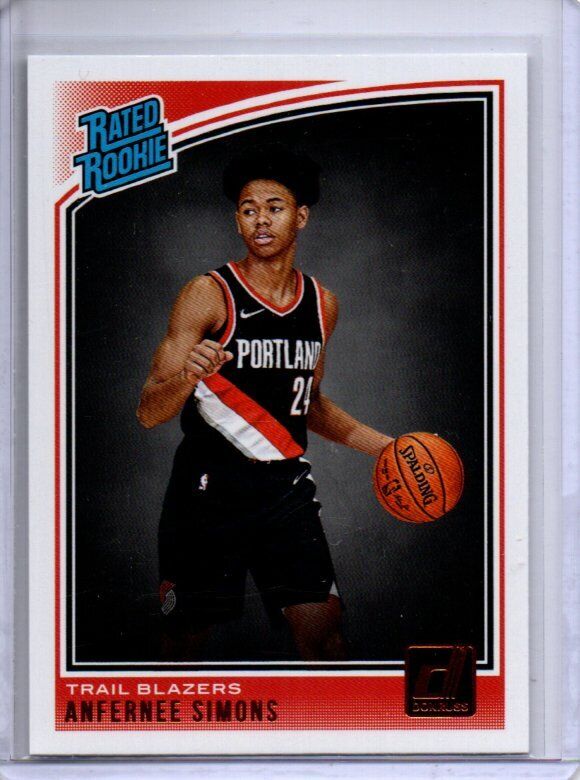 ANFERNEE SIMONS 2018-19 PANINI DONRUSS TRUE ROOKIE RC #186