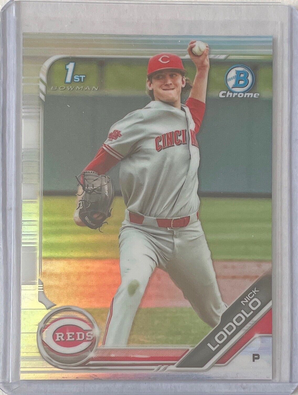 NICK LODOLO 2019 BOWMAN CHROME 1ST PROSPECT SILVER REFRACTOR #BDC-189