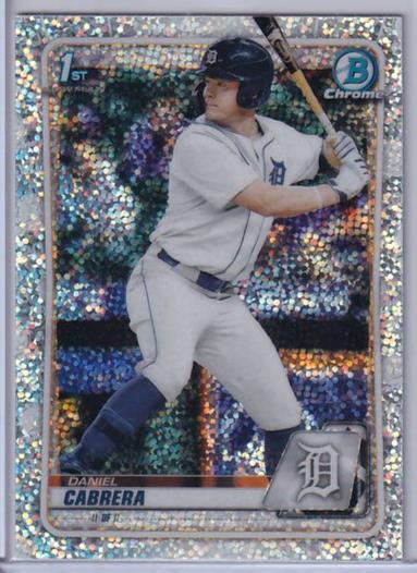 DANIEL CABRERA 2020 BOWMAN CHROME 1ST SPECKLE SPARKLE REFRACTOR PROSPECT BD-62