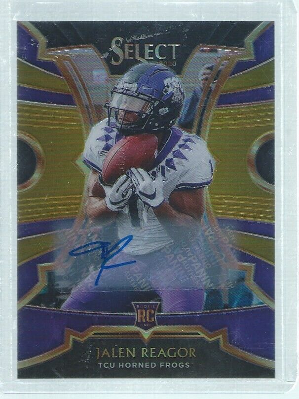 JALEN REAGOR 2018 PANINI SELECT GOLD PRIZM AUTO RC #D 6/10