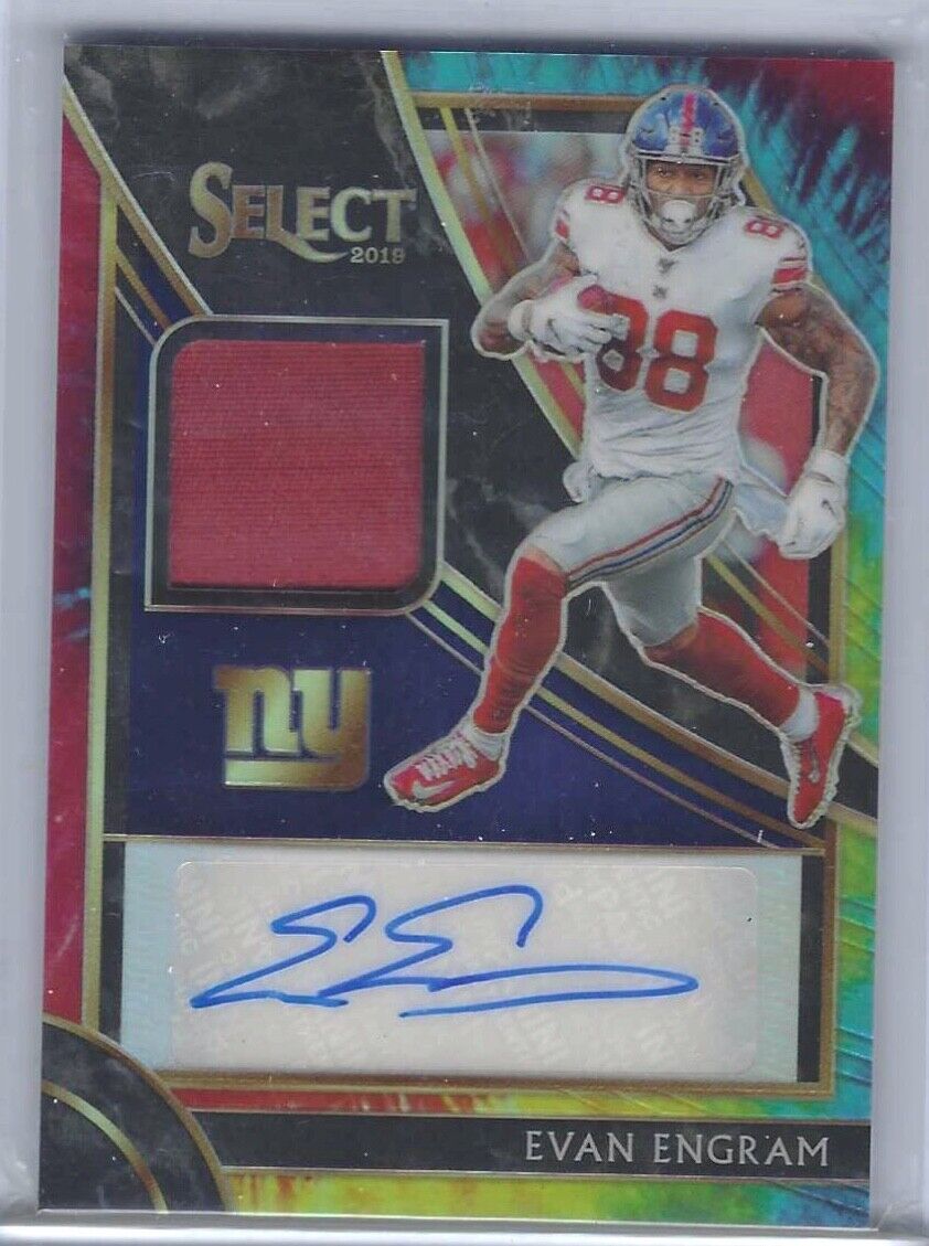 EVAN ENGRAM 2019 PANINI SELECT TIE DYE PATCH AUTO #D /25