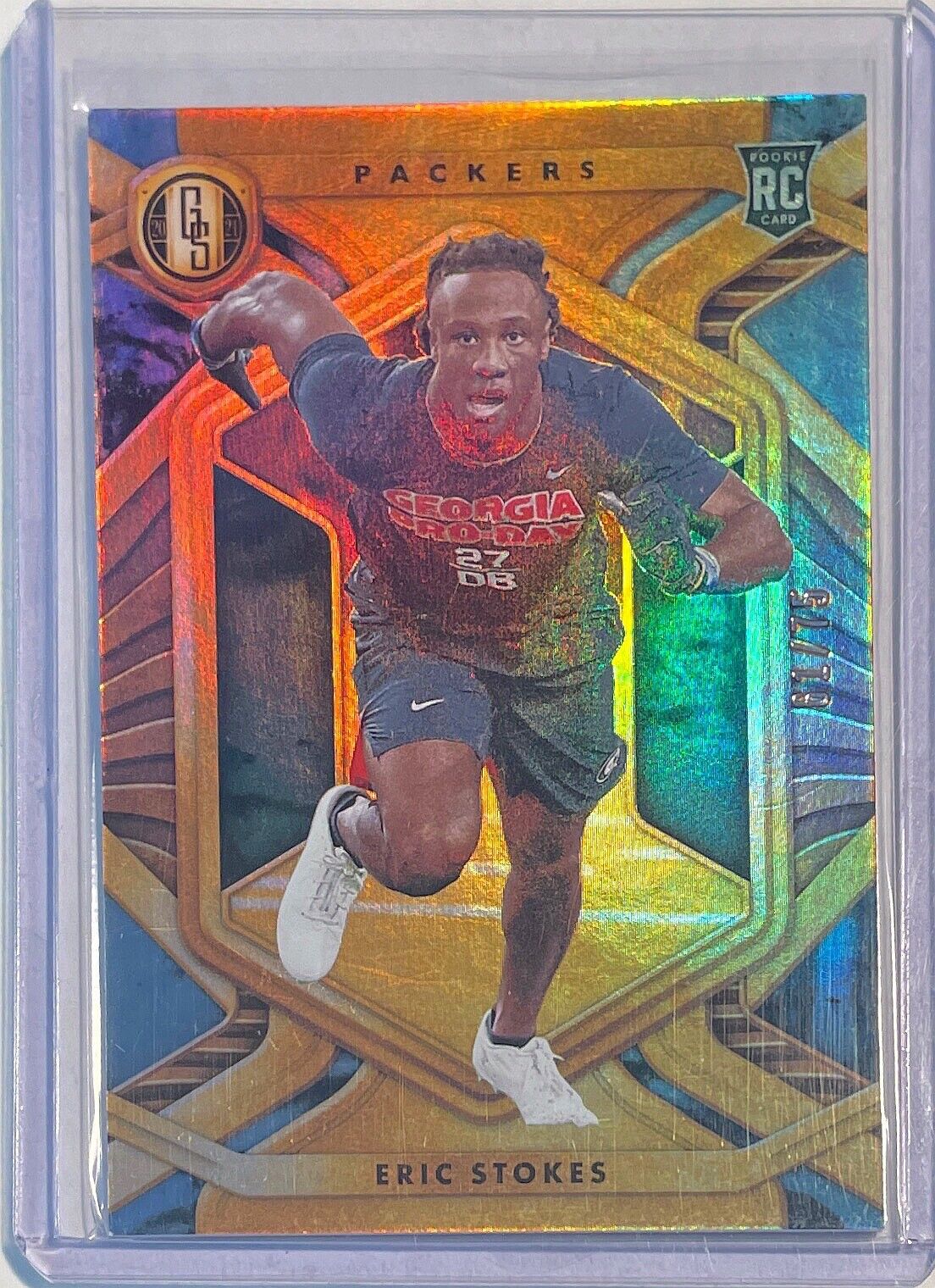 ERIC STOKES 2021 PANINI GOLD STANDARD PACKERS ROOKIE RC #D 61/75