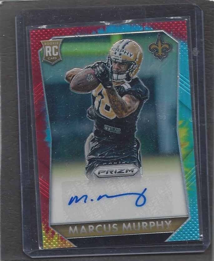 MARCUS MURPHY 2015 PANINI PRIZM TIE DYE PRIZMS SAINTS ROOKIE AUTO RC #D 3/25