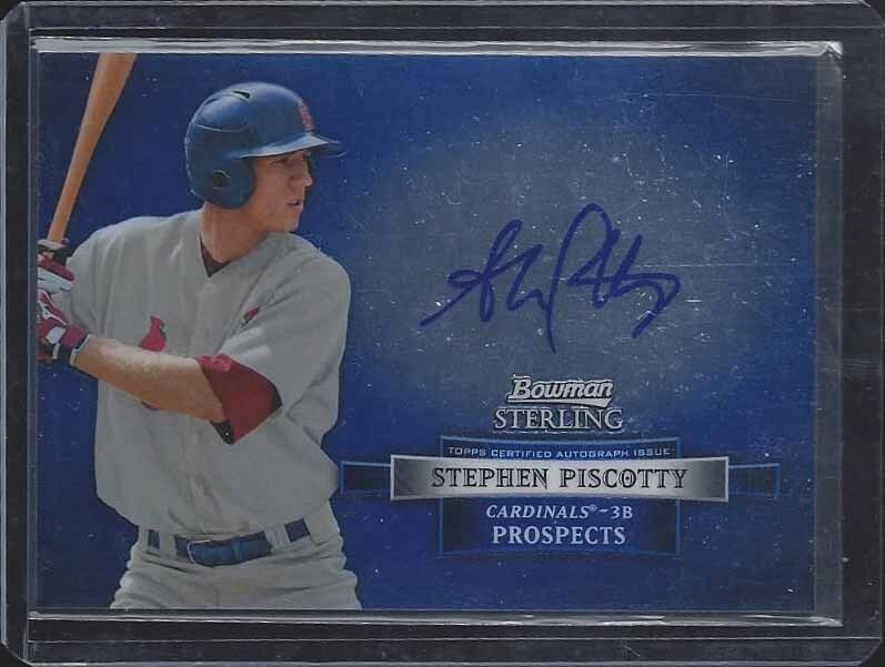 STEPHEN PISCOTTY 2012 BOWMAN STERLING CARDINALS PROSPECT ON CARD AUTO