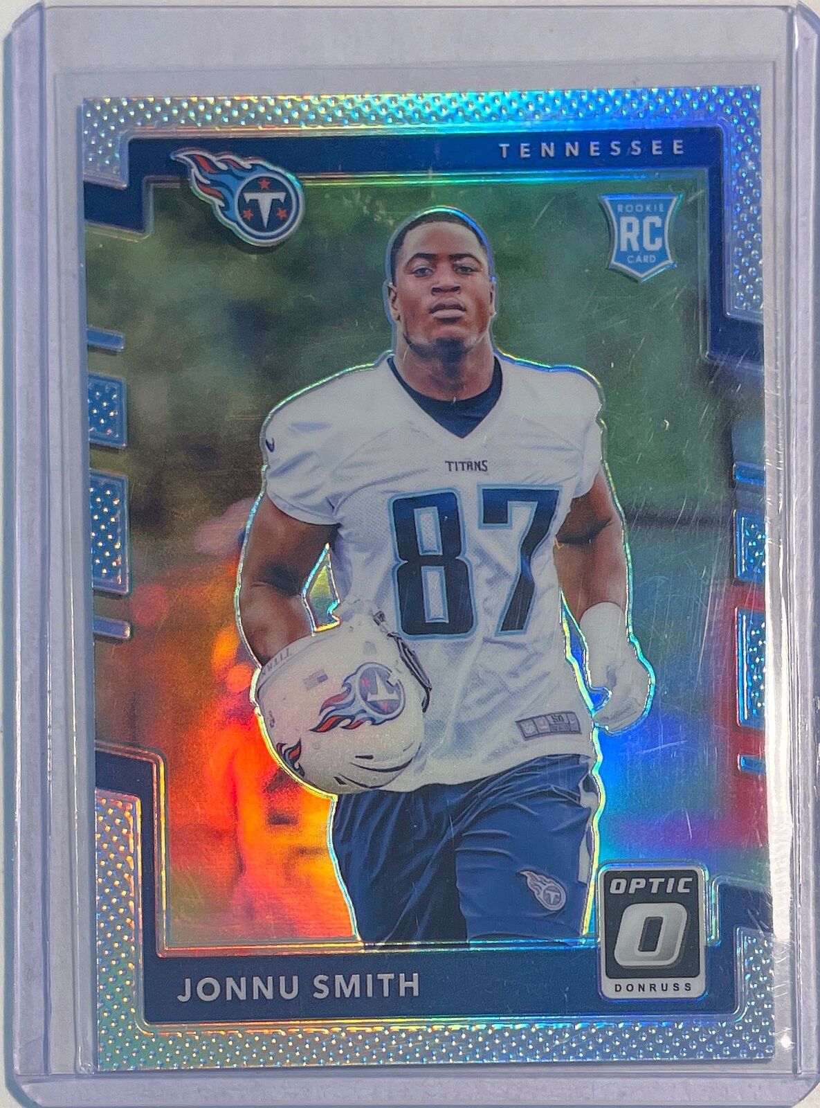 JONNU SMITH 2017 PANINI DONRUSS OPTIC SILVER HOLO PRIZM ROOKIE RC #124