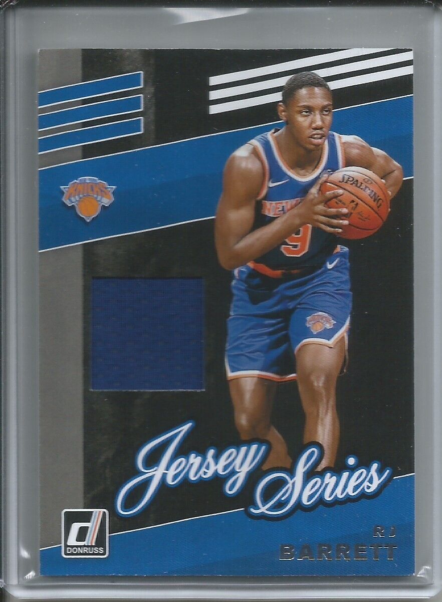 RJ BARRETT 2019-20 PANINI DONRUSS JERSEY SERIES ROOKIE RC KNICKS
