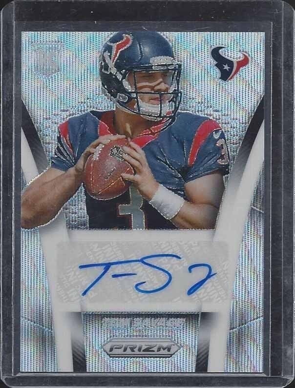 TOM SAVAGE 2014 PANINI PRIZM BLUE WAVE PRIZMS REFRACTOR ROOKIE AUTO RC #D 38/75