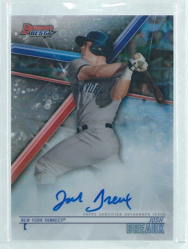 JOSH BREAUX 2018 BOWMAN'S BEST ON CARD AUTO REFRACTOR PROSPECT