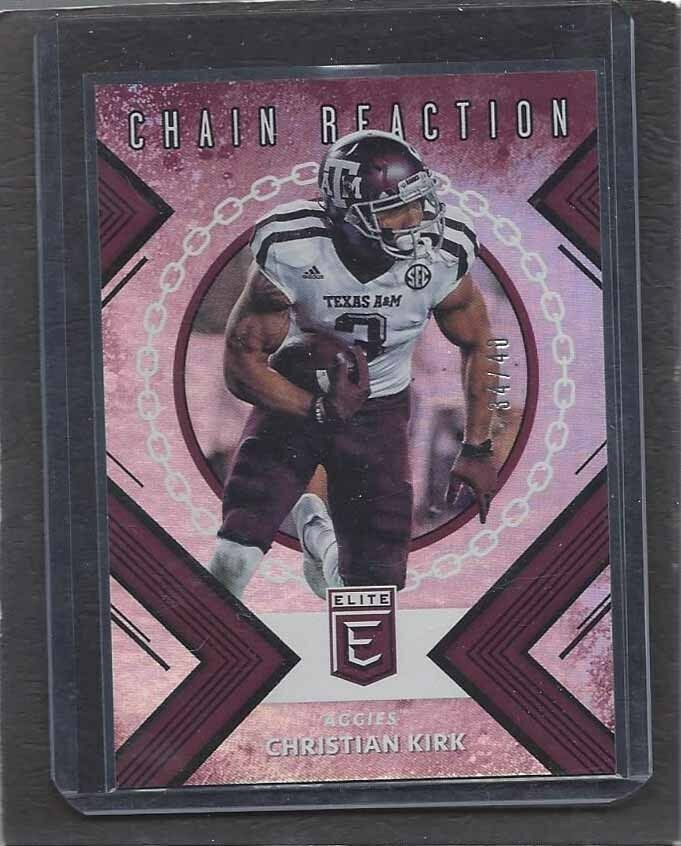 CHRISTIAN KIRK 2018 ELITE CHAIN REACTION ROOKIE RC #D 34/40
