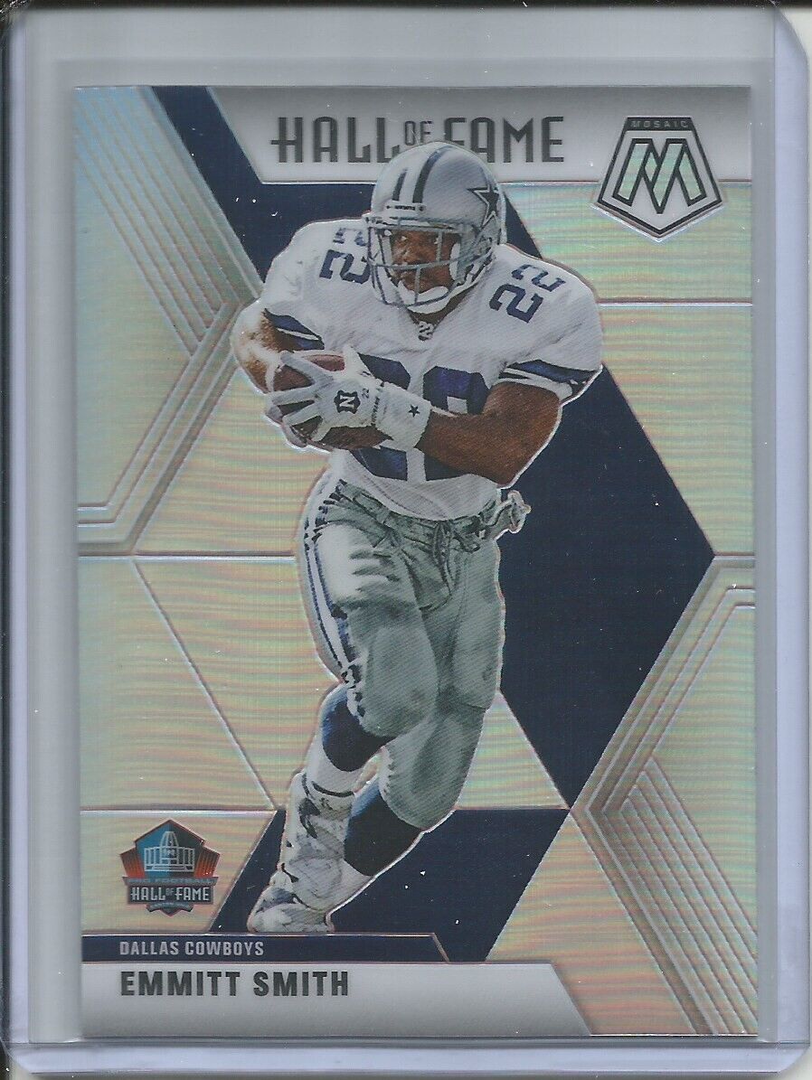 EMMITT SMITH 2019-20 PANINI MOSAIC HALL OF FAME SILVER PRIZM COWBOYS