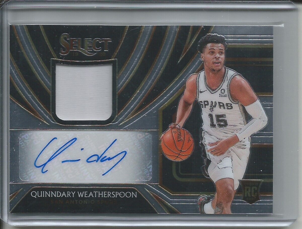 QUINNDARY WEATHERSPOON 2019-20 PANINI SELECT ROOKIE JERSEY AUTO #D 51/199 RC