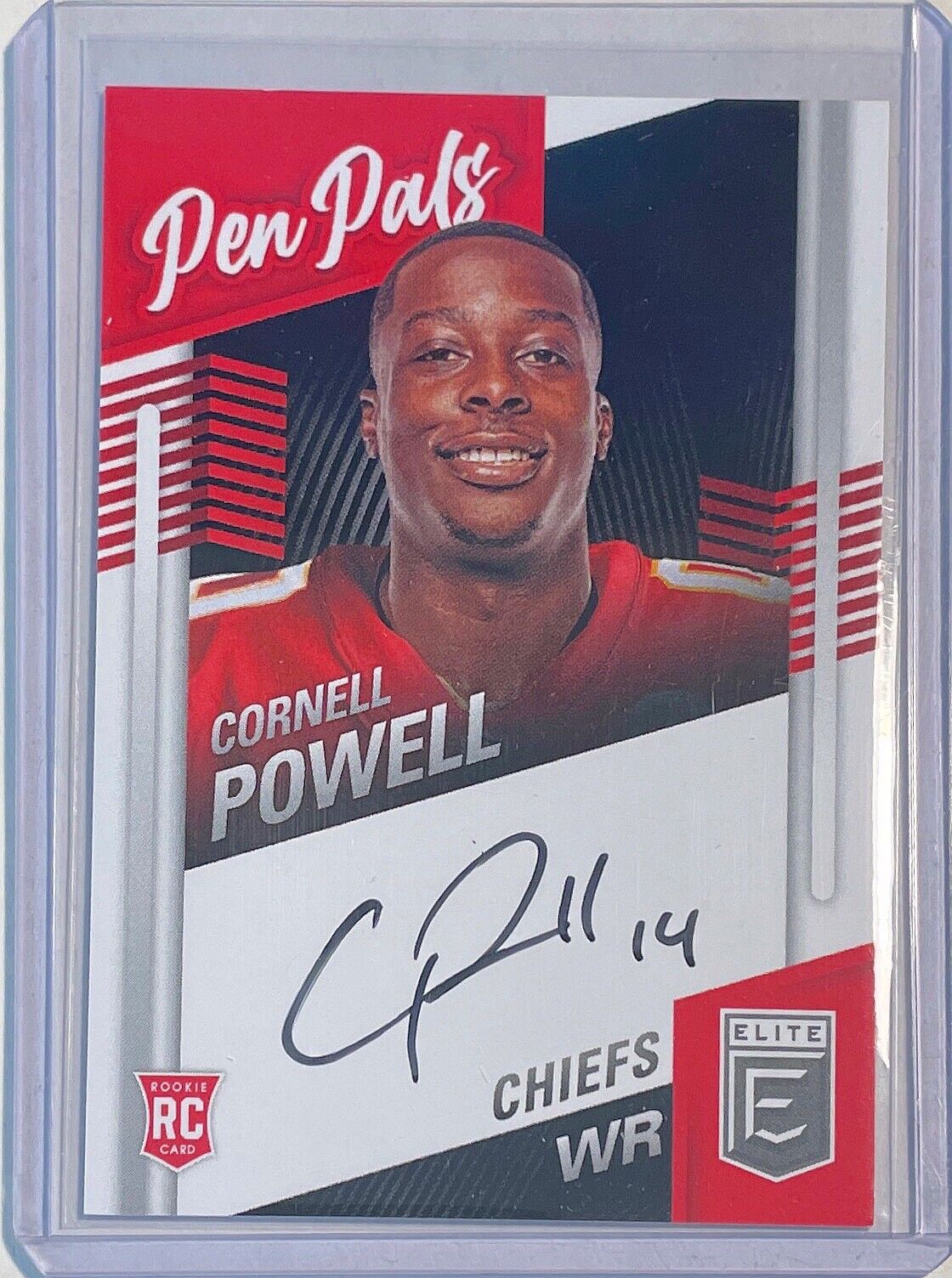 CORNELL POWELL 2021 PANINI DONRUSS ELITE PEN PALS ON CARD AUTO ROOKIE RC #PP-CPO