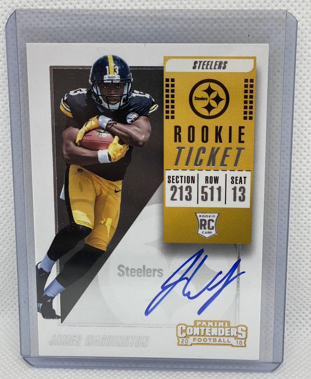 JAMES WASHINGTON 2018 PANINI CONTENDERS ROOKIE TICKET ON CARD AUTO RC #122