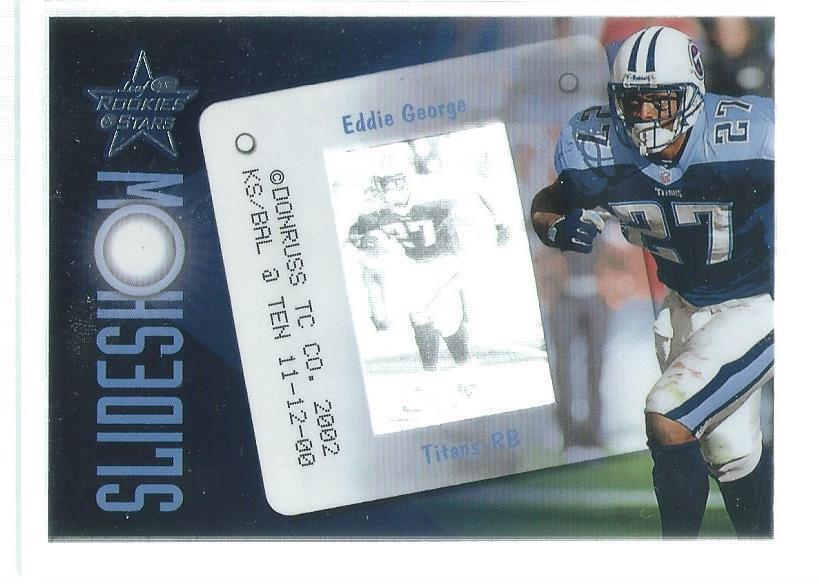EDDIE GEORGE 2002 LEAF ROOKIES & STARS SLIDESHOW #D 1346/1500