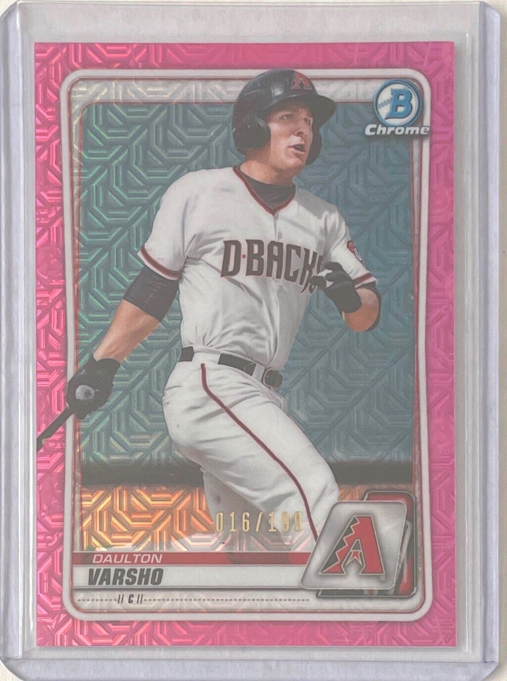 DAULTON VARSHO 2020 BOWMAN CHROME PROSPECT MEGA BOX PINK REFRACTOR #D 016/199