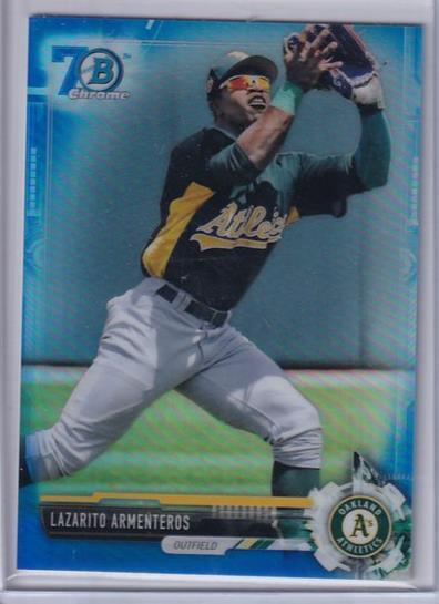 LAZARITO ARMENTEROS 2017 BOWMAN CHROME 70TH EDITION BLUE REFRACTOR #D 080/200