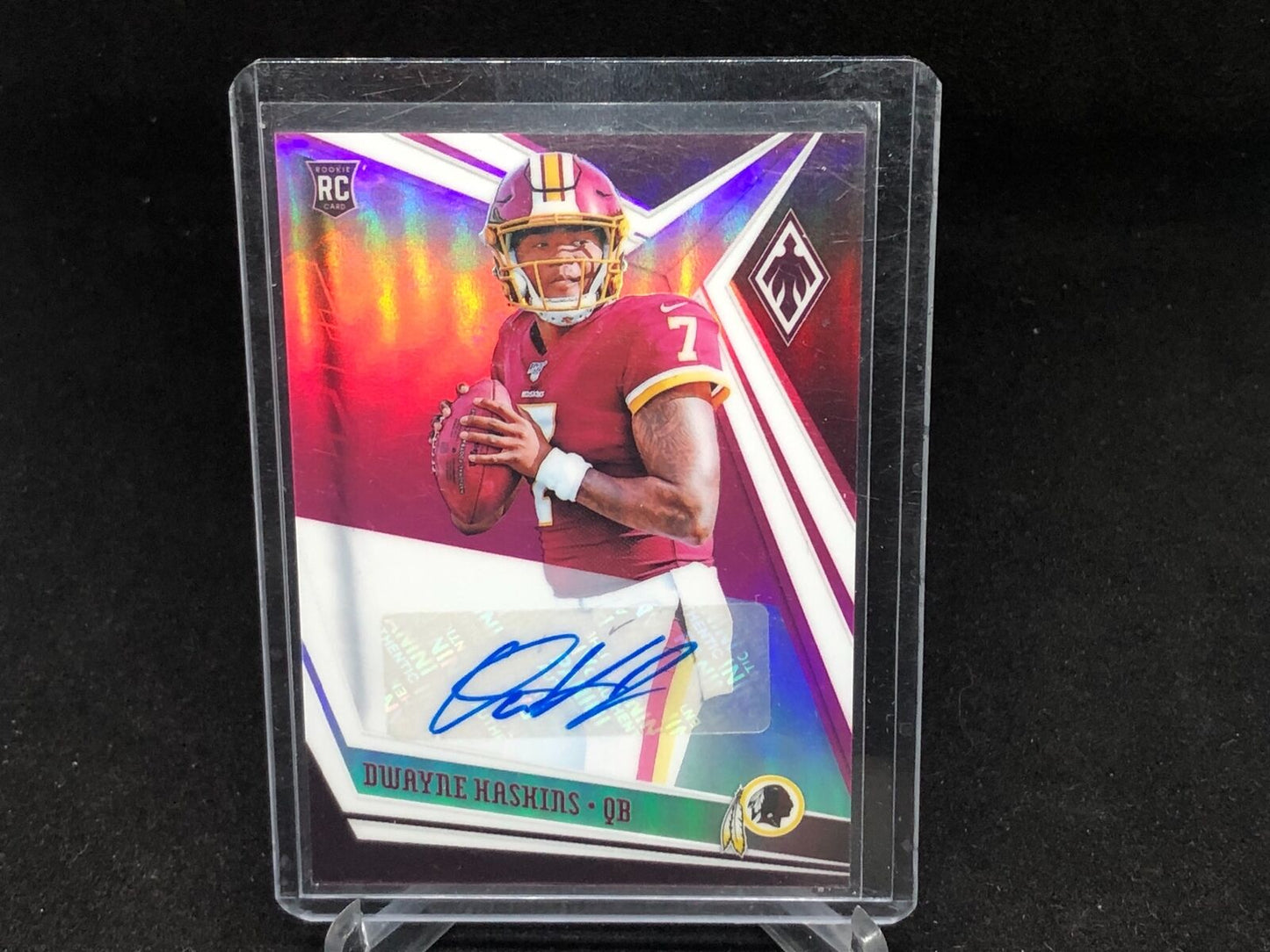 DWAYNE HASKINS 2019 PANINI PHOENIX PINK PRIZM ROOKIE AUTO RC #D 16/25