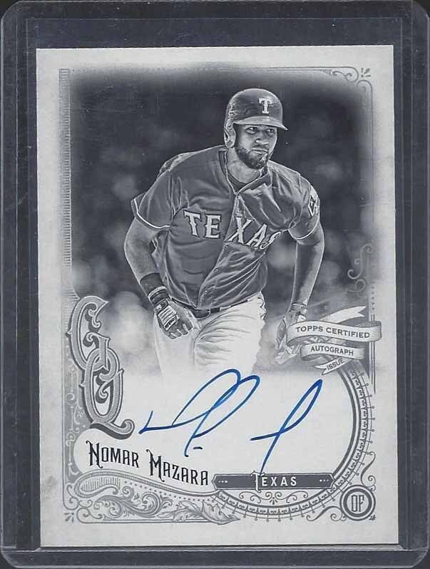 NOMAR MAZARA 2017 TOPPS GYPSY QUEEN BLACK & WHITE ON CARD AUTO #D 65/99