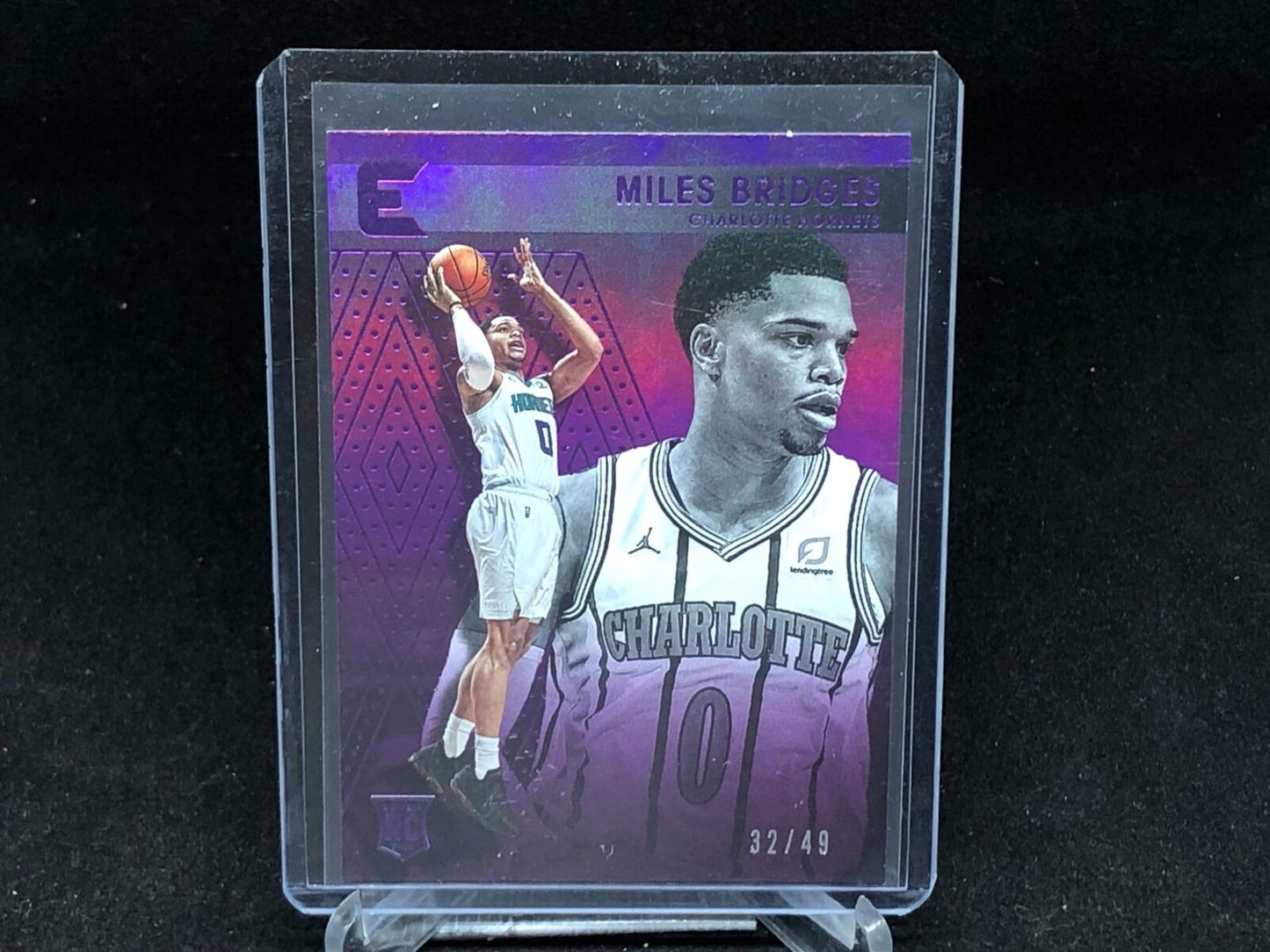 MILES BRIDGES 2018-19 PANINI CHRONICLES ESSENTIALS PURPLE RC #D 32/49