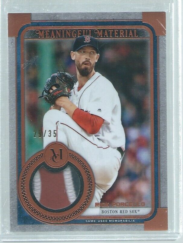 RICK PORCELLO 2019 TOPPS MUSEAUM MEANINGFUL MATERIAL 3 COLOR PATCH #D 29/35
