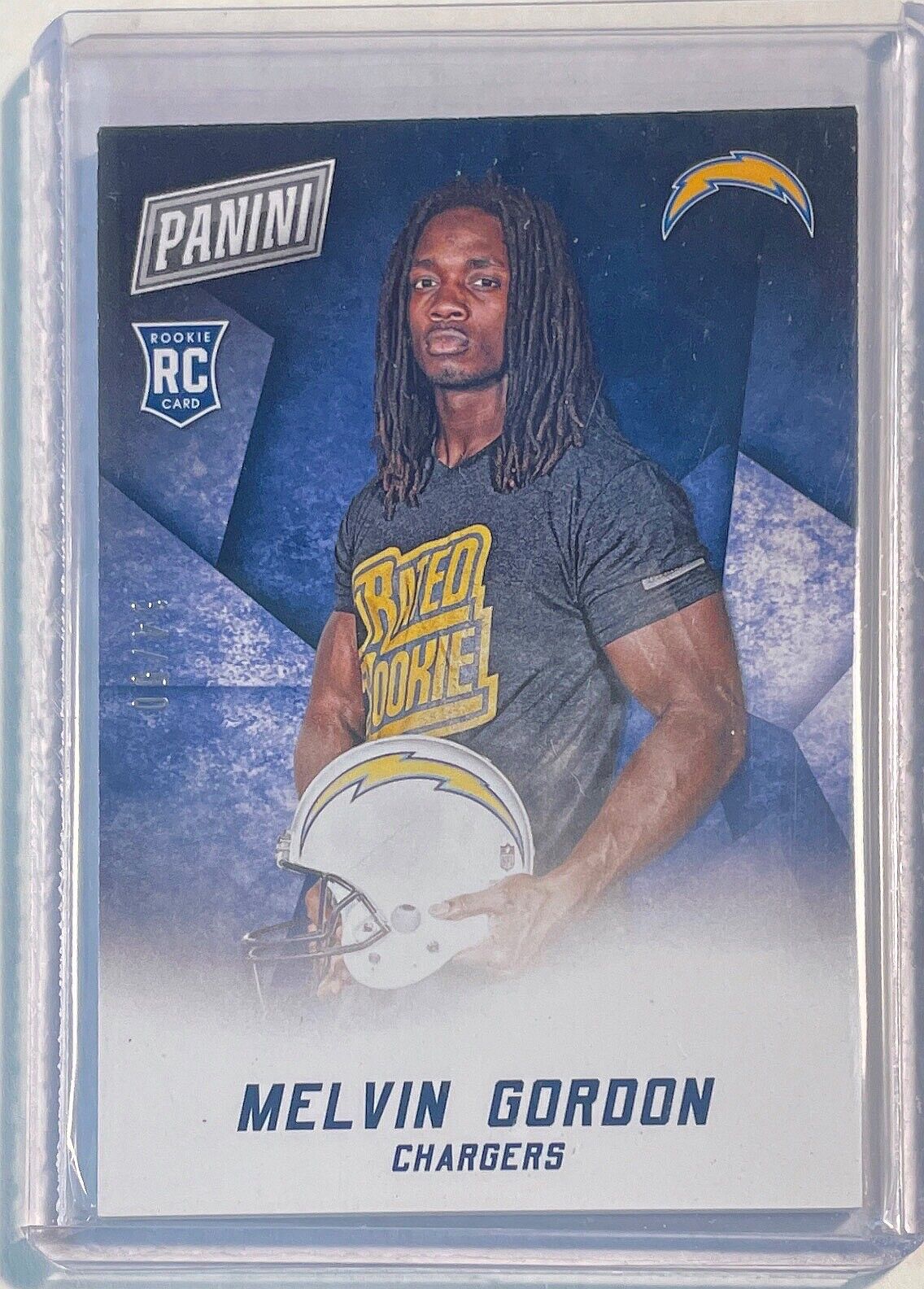 MELVIN GORDON 2015 PANINI BLACK FRIDAY THICK STOCK ROOKIE RC #D 34/50