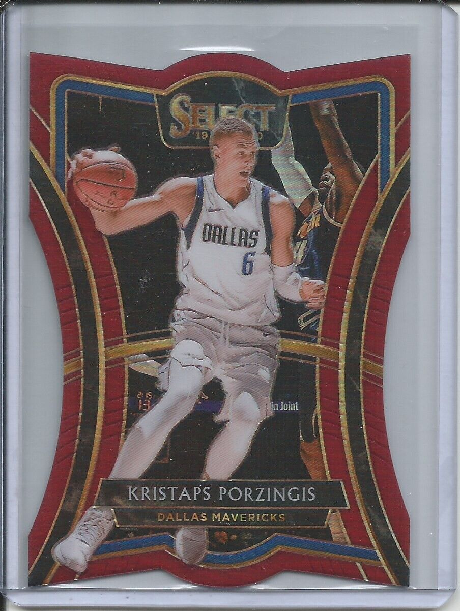 KRISTAPS PORZINGIS 2019-20 PANINI SELECT PREMIER LEVEL DIE CUT RED PRIZM #D /175