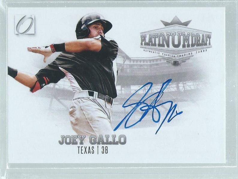 JOEY GALLO 2014 ONYX PLATINUM DRAFT ON CARD AUTO PROSPECT #D 48/75