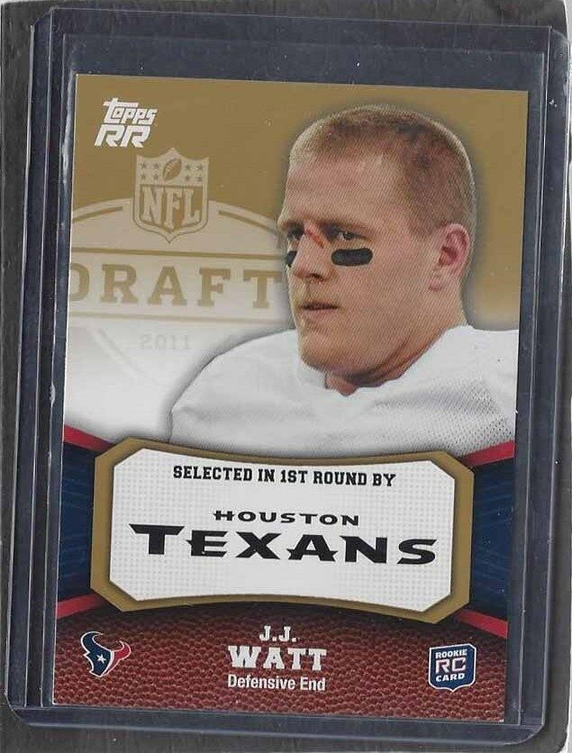 J.J. WATT 2011 TOPPS RISING ROOKIES GOLD TEXANS ROOKIE RC #146
