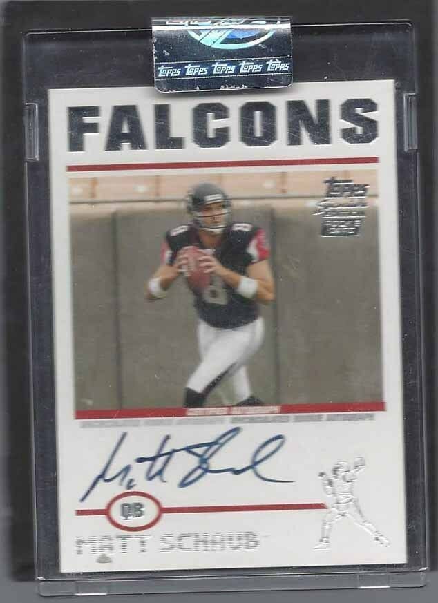 MATT SCHAUB 2004 TOPPS SIGNATURE FALCONS ENCASED ROOKIE AUTO RC #D 789/1499