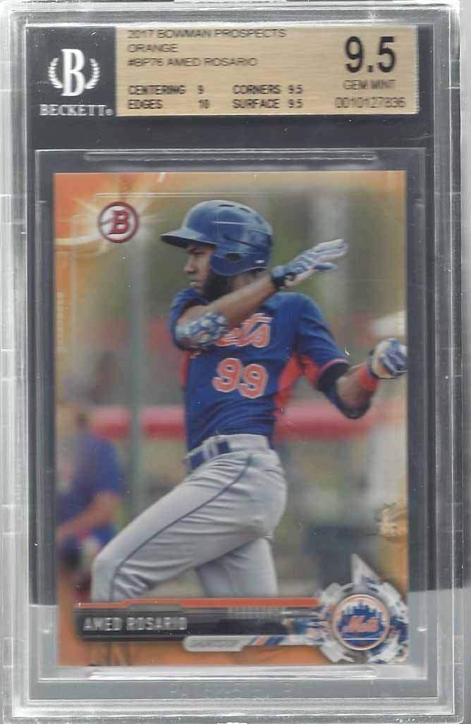 AMED ROSARIO 2017 BOWMAN PROSPECTS ORANGE #D 20/25 BGS 9.5 GEM MINT POP 1/1