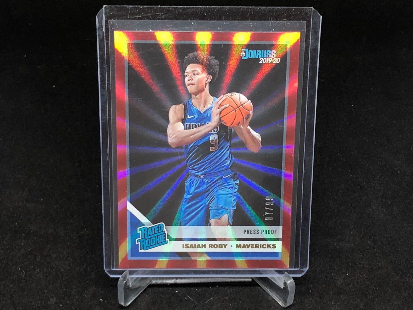 ISAIAH ROBY 2019-20 DONRUSS RATED ROOKIE RED LASER PRESS PROOF RC #D 87/99