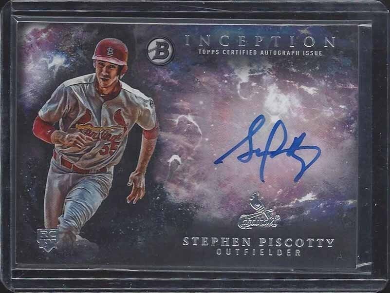 STEPHEN PISCOTTY 2016 BOWMAN INCEPTION CARDINALS ROOKIE ON CARD AUTO RC