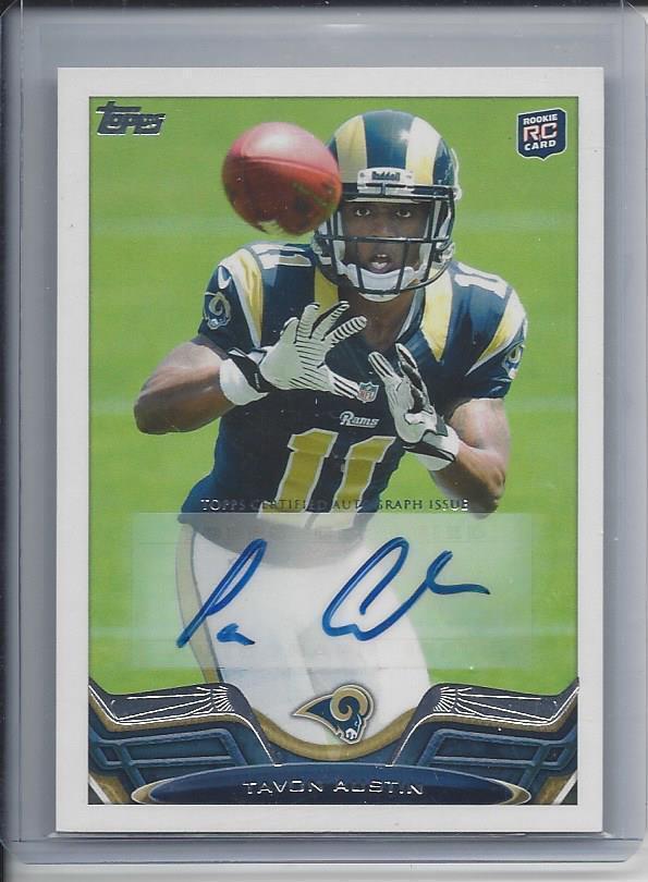 TAVON AUSTIN 2013 TOPPS SHORT PRINT SP RARE ROOKIE AUTO RC #112