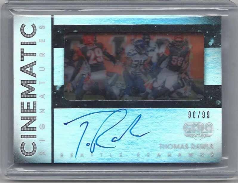 THOMAS RAWLS 2016 PANINI GALA CINEMATIC SIGNATURES FILM SLIDE ON CARD AUTO /99