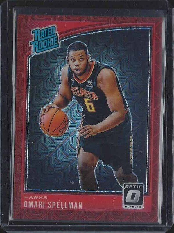 OMARI SPELLMAN 2018-19 DONRUSS OPTIC RED CHOICE HOLO PRIZM RC #D 1/88