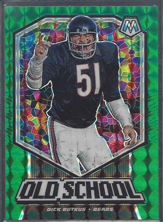 DICK BUTKUS 2020 PANINI MOSAIC OLD SCHOOL GREEN PRIZM #12