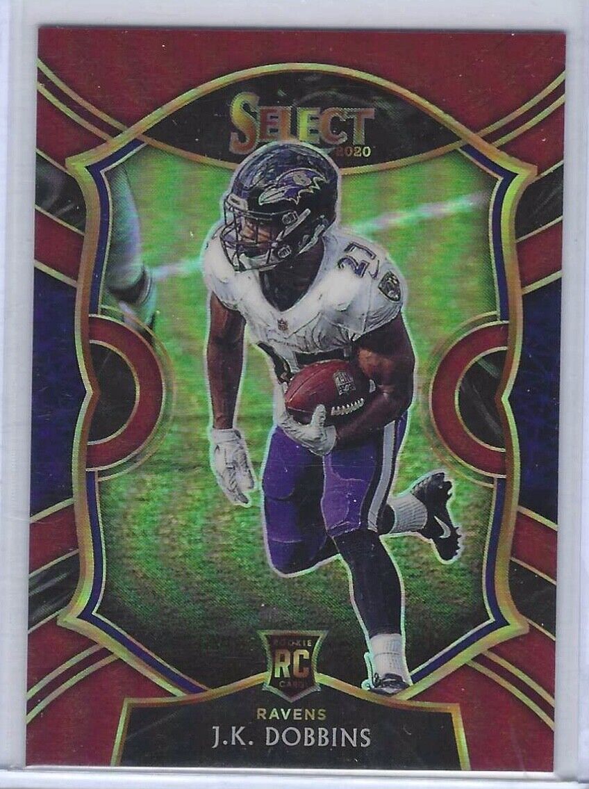 JK DOBBINS 2020 PANINI SELECT MAROON PRIZM CONCOURSE LEVEL RC #D /149