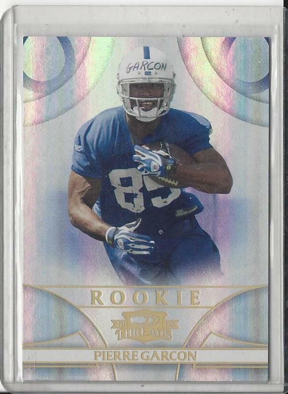 PIERRE GARCON 2008 DONRUSS THREADS GOLD HOLO FOIL COLTS ROOKIE RC #D 12/50