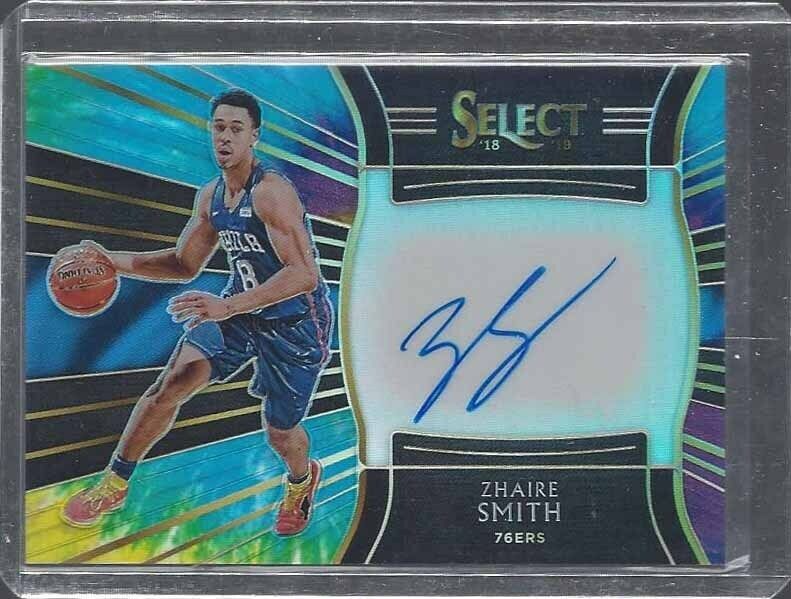 ZHAIRE SMITH 2018-19 PANINI SELECT TIE DYE PRIZM ON CARD AUTO RC #D 14/25