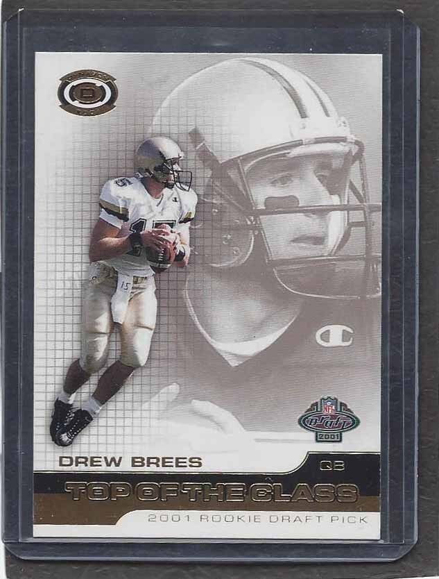 DREW BREES 2001 PACIFIC DYNAGON TOP OF THE CLASS ROOKIE RC #3