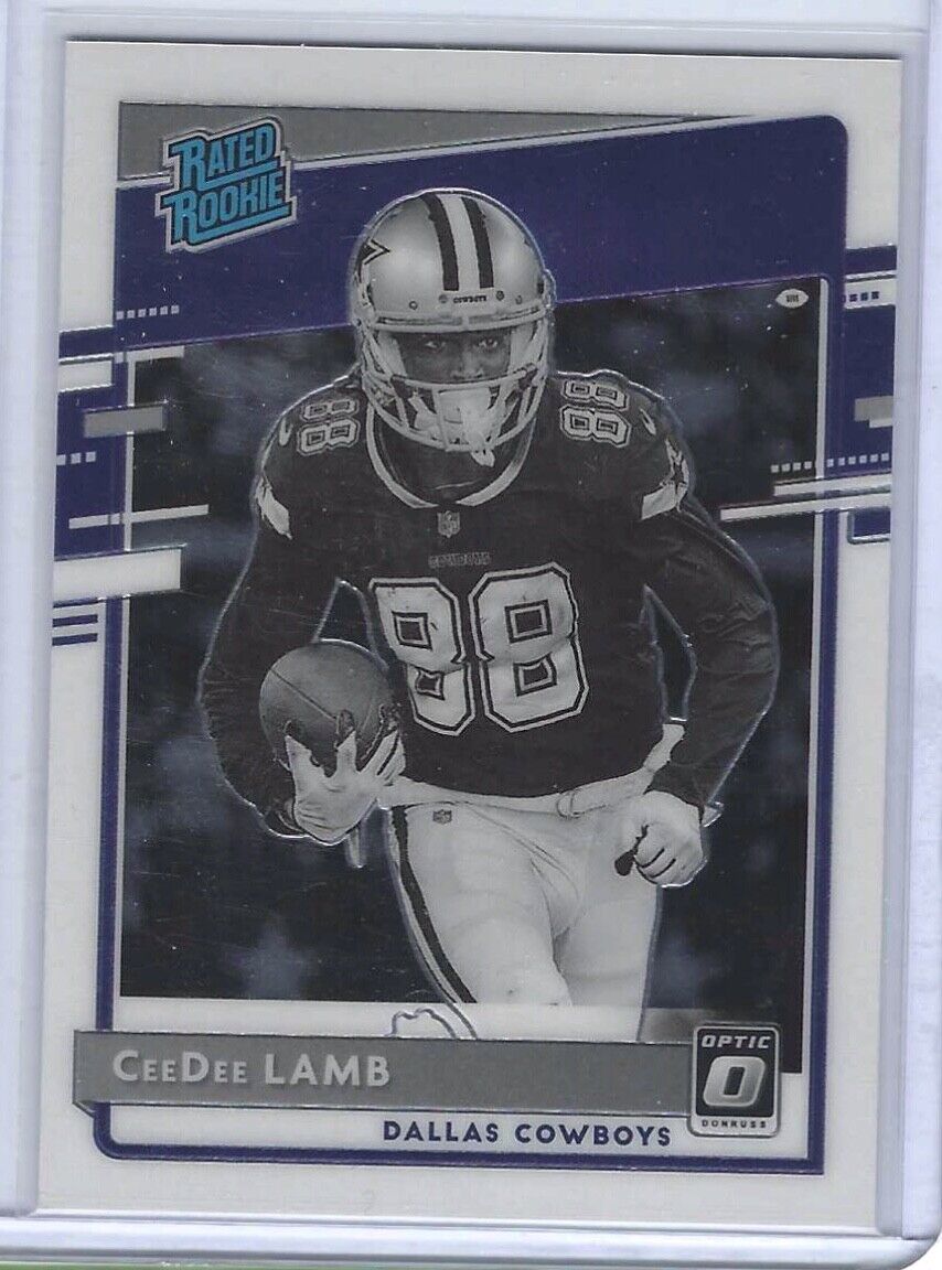 CEEDEE LAMB 2020 DONRUSS OPTIC NEGATIVE PHOTO VARIATION RATED ROOKIE RC #306
