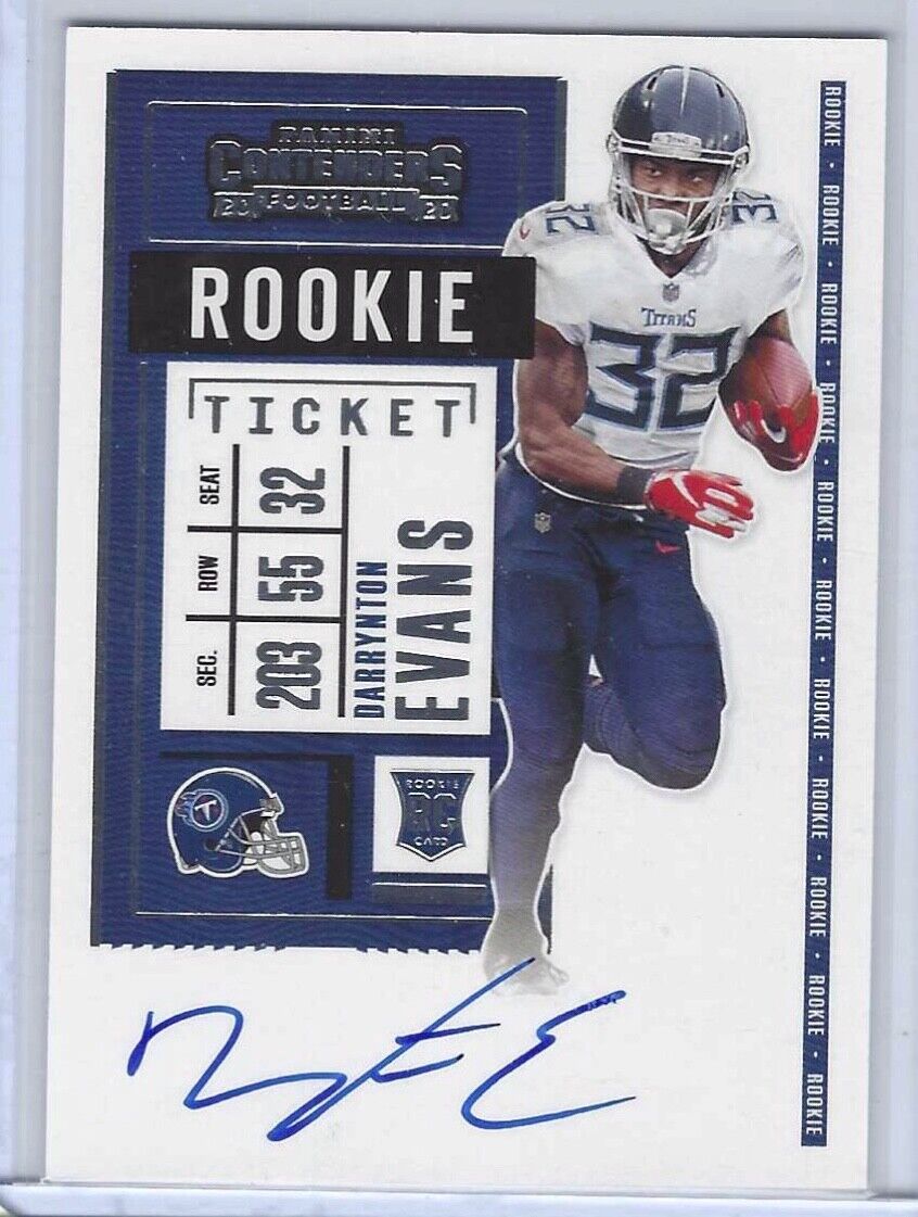 DARRYNTON EVANS 2020 PANINI CONTENDERS ROOKIE TICKET VARIATION AUTO RC SP #133