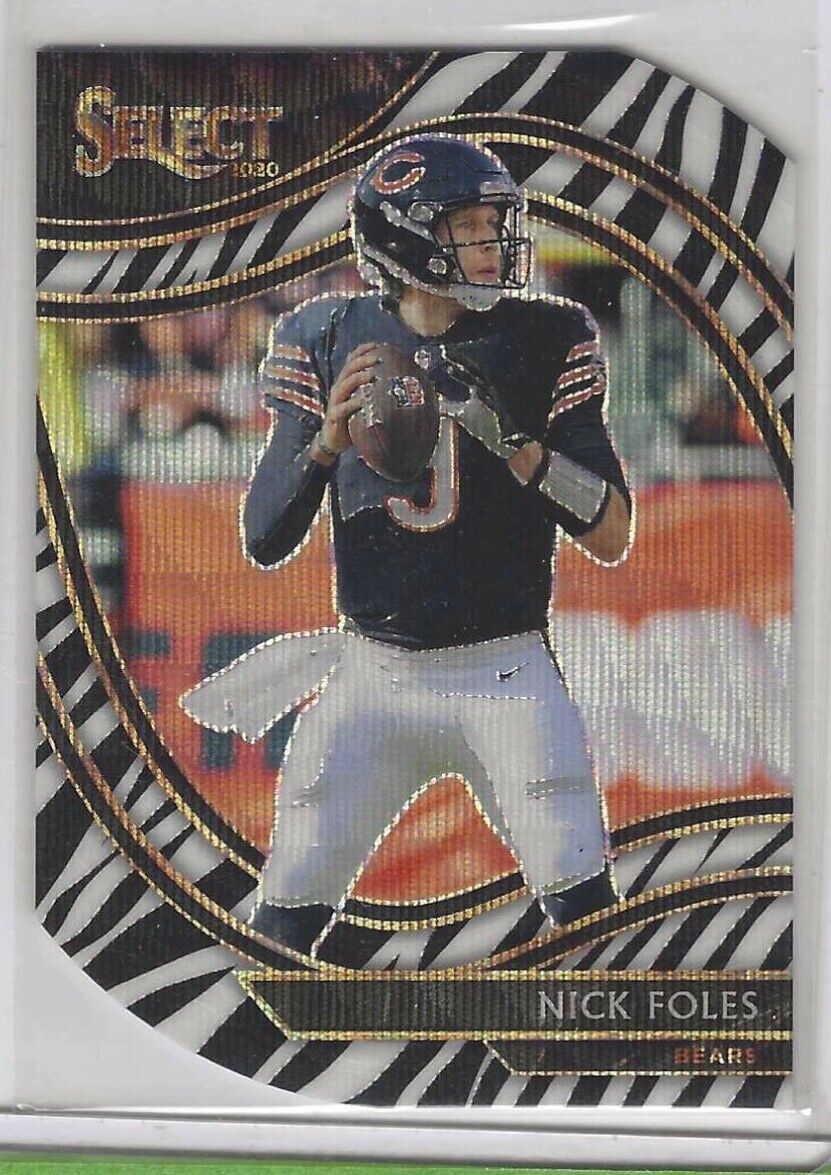 NICK FOLES 2020 PANINI SELECT ZEBRA DIE CUT FIELD LEVEL SSP #331
