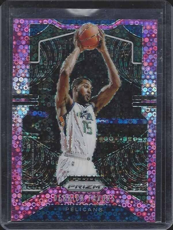 1/1 DERRICK FAVORS 2019-20 PANINI PRIZM FAST BREAK PINK #D 15/50 HIS JERSEY #15!
