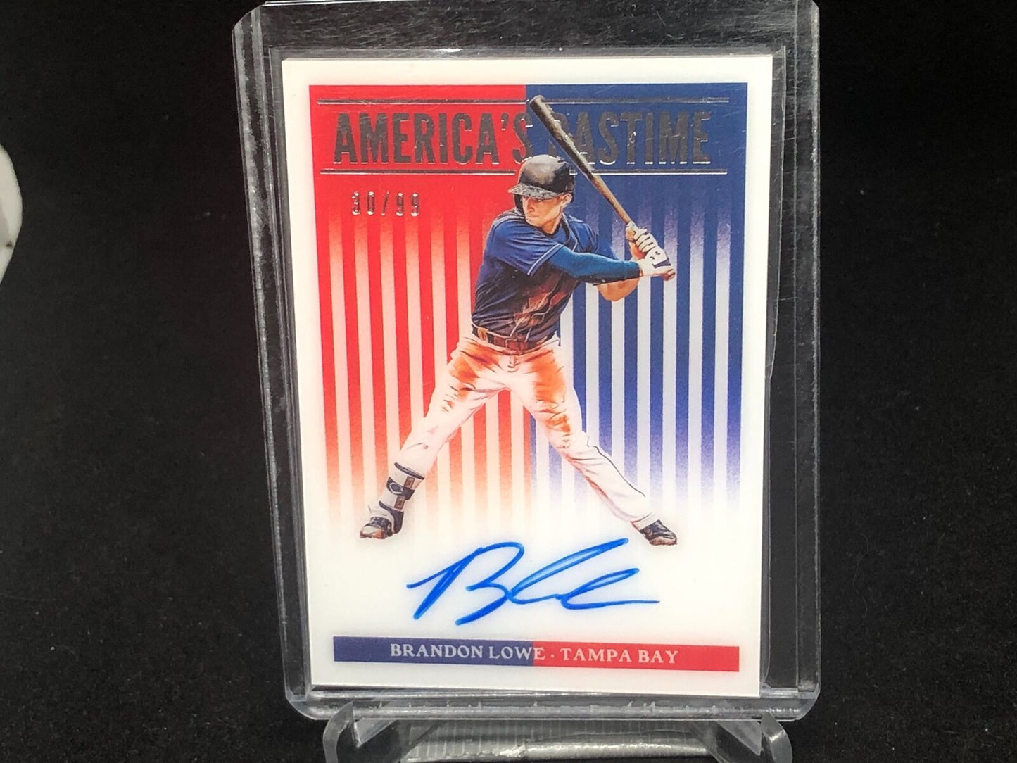 BRANDON LOWE 2019 PANINI CHRONICLES PASTIME ON CARD AUTO #D 30/99